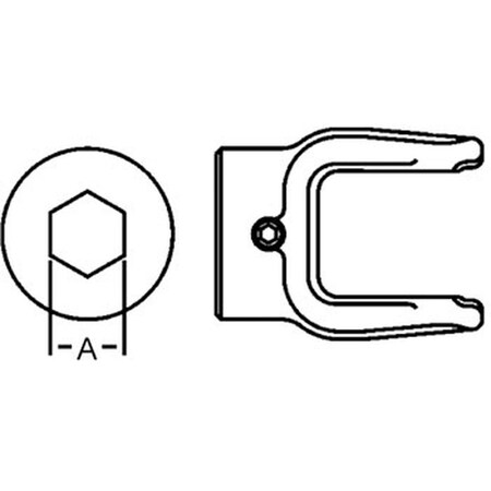 Aftermarket Hexagon Bore Implement Yoke w Set Screw A-805-1018-AI